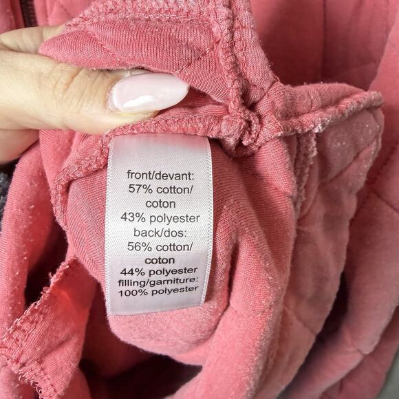 Maurices Coral/Pink Quilted Front Pockets Relaxed Fit 1/4 Zip Jacket Women’s XL - Picture 8 of 13